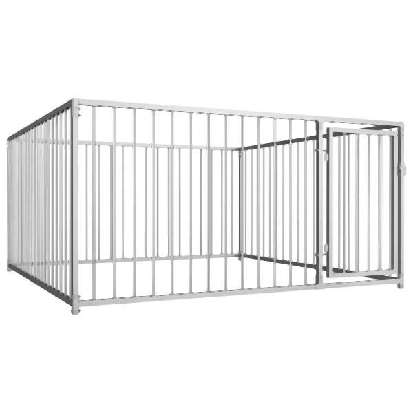 vidaXL Outdoor-Hundezwinger 200×200×100 cm, Silber, 144489