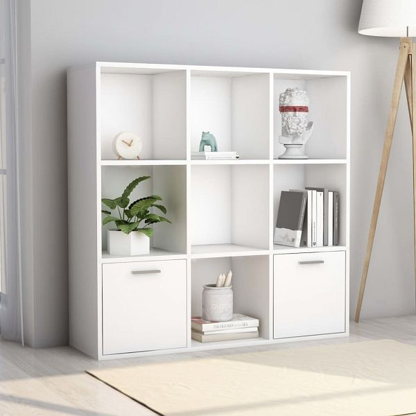 vidaXL Bücherregal Weiß 98x30x98 cm Holzwerkstoff, 801116