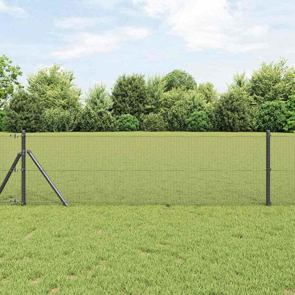 vidaXL Geschweißter Drahtzaun Grau 0,5 x 100 m Stahl, 42005273