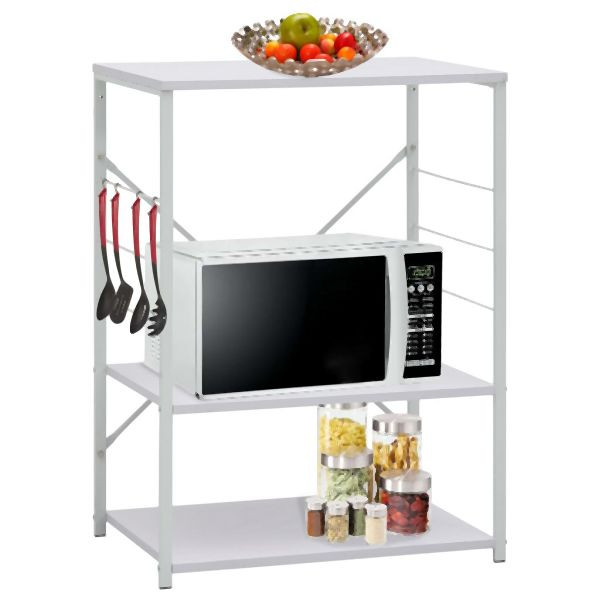 vidaXL Mikrowellenregal Weiß 60×39,6×79,5 cm Holzwerkstoff, 288236