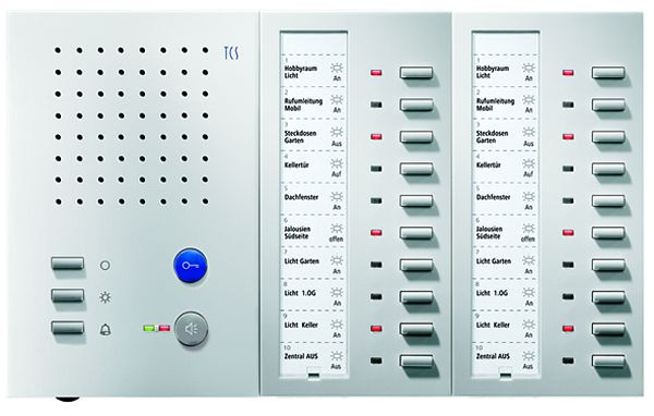 TCS Audio Innenstation zum Freisprechen Serie IMM 5 + 10 + 10 Tasten, Aufputzmontage weiß, IMM2110-0140