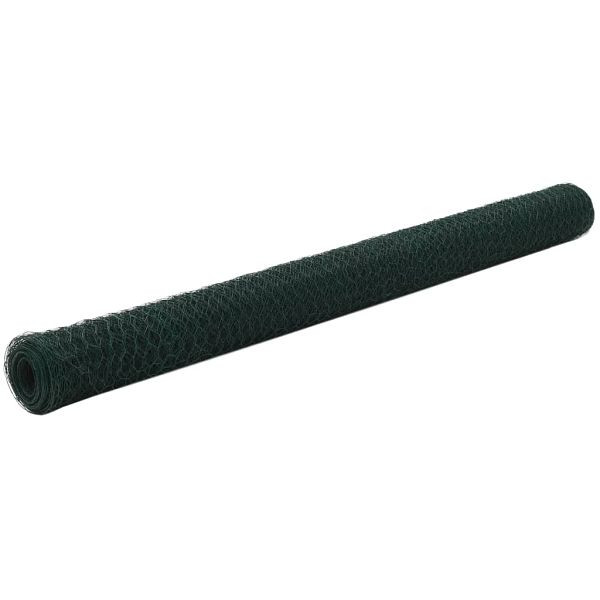 vidaXL Drahtzaun Stahl mit PVC-Beschichtung 25x1,5 m Grün, 143261