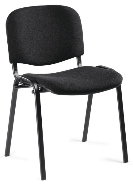 Deskin Besucherstuhl ISO, Anthrazit-meliert, 545 x 560 x 820 mm, Gestell: Schwarz, 346347