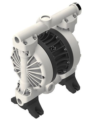 DENIOS Druckluft-Doppelmembranpumpe, 2'', aus PP / PTFE, 287074
