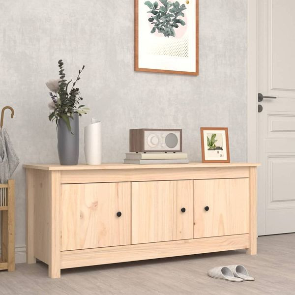 vidaXL Schuhschrank 110x38x45,5 cm Massivholz Kiefer, 814599