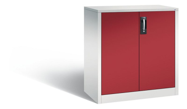 C+P Büro-Drehtürenschrank Acurado, H1000xB930xT500 mm, Grau/Rubinrot, 9286-1200 S10387