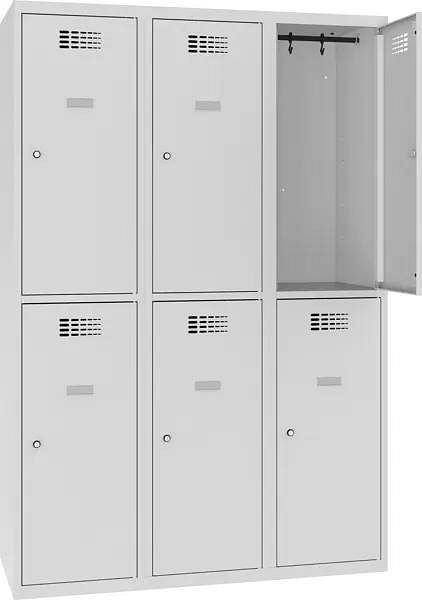 Eurobox Garderobenspind, 3 Abteile 6 Fächer, 400 mm, 0200-040302