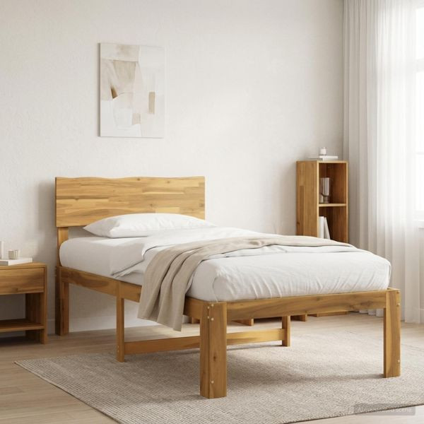 vidaXL Einzelbettgestell mit Kopfteil ROSTOCK Weiß 75 x 190 cm, 903355