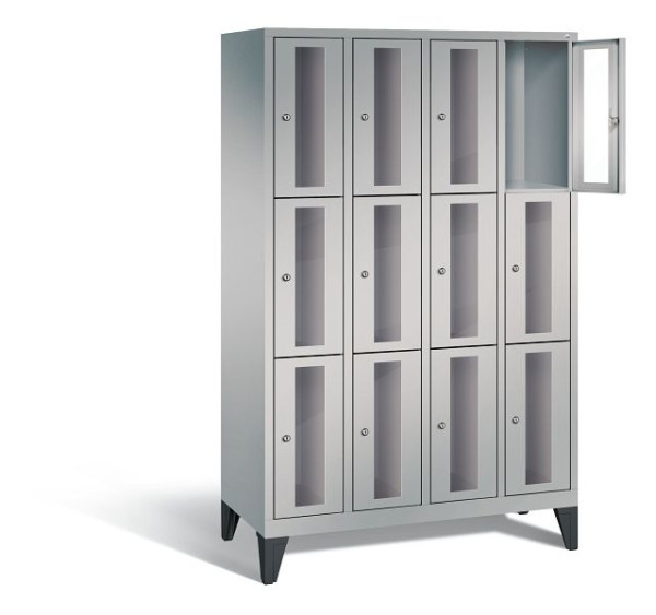 C+P Schließfachschrank Classic, H1850xB1190xT500mm, Farbe: Weißaluminium, 8010A403 S10009
