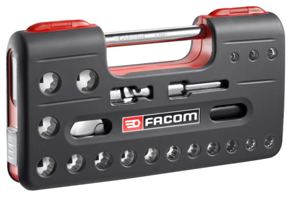 Facom Steckschlüssel-Set 1/2" in der D-BOX 21-teilig, inkl. 12-Kant-Steckschlüssel, SL.DBOX112PB