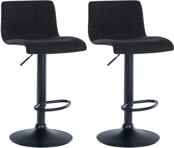 CLP Barhocker Branford Stoff, schwarz, VE: 2 Stück, 323630