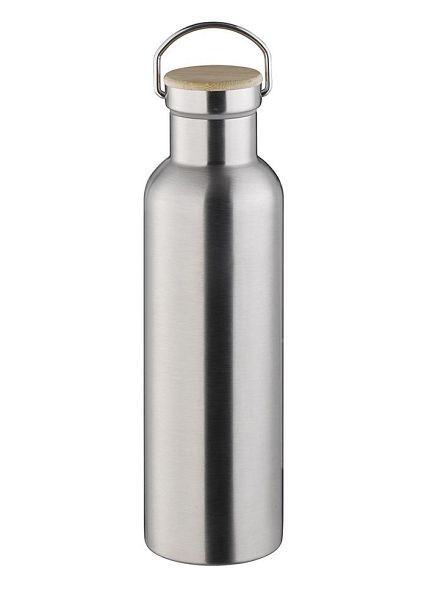 APS Isolierflasche, Ø 7,5 cm, Höhe: 29,5 cm, 0,75 Liter, 18/8 Edelstahl, mattiert, mit Griff, 66906