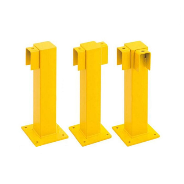 Stein HGS Rammschutzgeländer -Empire- Standpfosten, Anfang/Ende für Außenbereich, verzinkt und kunststoffbeschichtet, Höhe: 500 mm, 11555