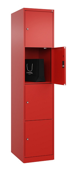 C+P Schließfachschrank Evolo PLUS, 4 Fächer, 1850x400x500mm, 3020/3020, 049000-124 S10025