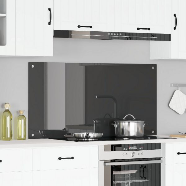 vidaXL Küchenrückwand dunkelgrau 120x60x0,6 cm aus Temperglas, 42001315