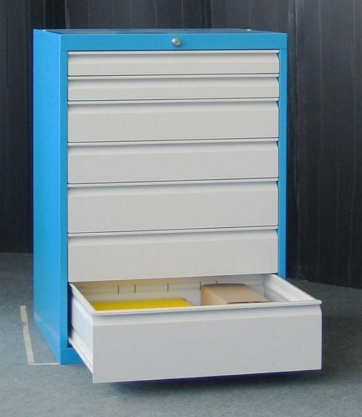 Pavoy Schubladenblock 1000/600/715, Drehdruckzylinderschloss stark, 1x100, 4x200, 43454-100-007-910510