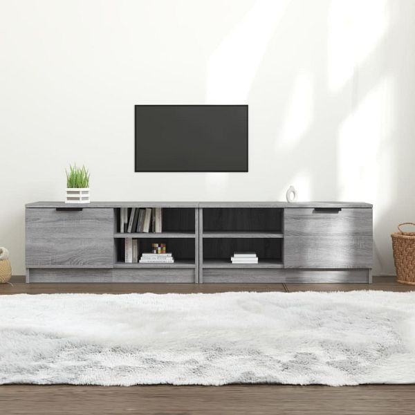 vidaXL TV-Schränke 2 Stück Grau Sonoma 80x35x36,5 cm Holzwerkstoff, 817120