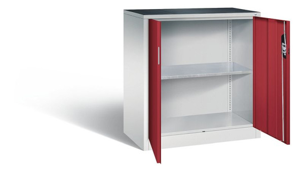 C+P Werkzeugschrank Acurado, H1000xB930xT500mm, Farbe: Lichtgrau / Rubinrot, Muldengriff, 8821-000 S10204