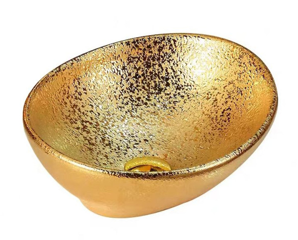 Sanotechnik Keramik Aufbauwaschtisch gold 41x34x14,5cm, S241G