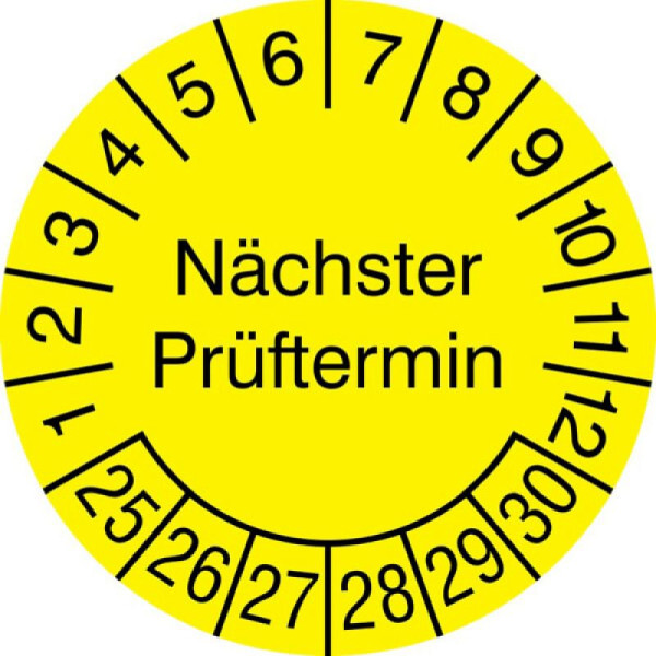 Stein HGS Prüfplaketten ohne Jahresfarbe (6 Jahre), Dokumentenfolie, selbstzerstörend bei Ab, 31.c7030-25