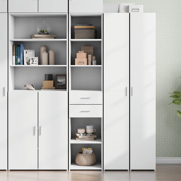 vidaXL Highboard Weiß 40x42,5x185 cm Holzwerkstoff, 3281441