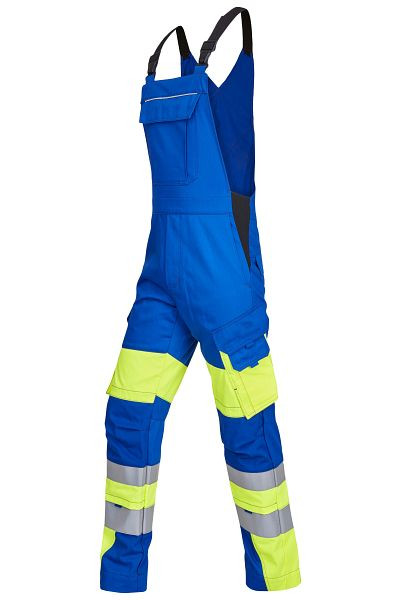 ROFA Latzhose teils 2-lagig 2431, Größe 114, Farbe 481-kornblau-leuchtgelb, 2652431-481-114