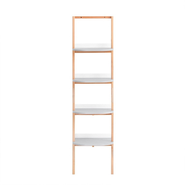SoBuy Bücherregal mit 4 Regalböden Hellgrau 44x38.2x169.3cm, Nordisch, HSTR02-K-HG