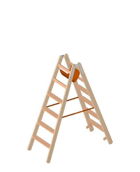 Layher Holz-Stehleiter 2x6 Stufen, 1020, 1020006, 4035209384466
