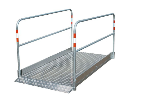 Schake Grabenbrücke aus Aluminium mit Bodenplatte aus Stahl, Breite: 1,00 m, Länge: 2,20 m, 20271