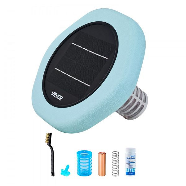 VEVOR Solar-Poolionisator bis 170343 L, Schwimmender Wasserreiniger, Chlorfrei, Sechseck, Kupferanode, TYNYCLZFSQDHDJNV9001V0