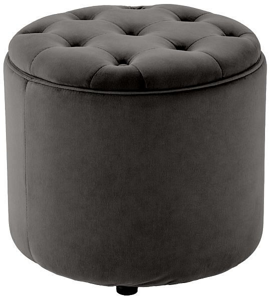 CLP Sitzhocker Pantin Samt, grau, 312648, 4251756406356
