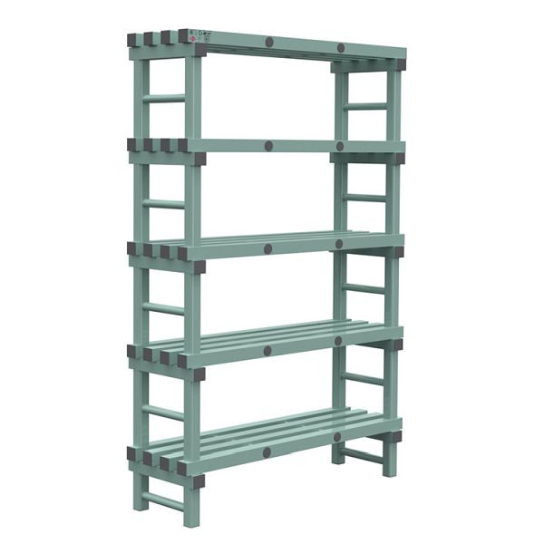 REA Euro-Regal 1200x400x1850mm, 5 Ständer mit 350mm Abstand, 308.171