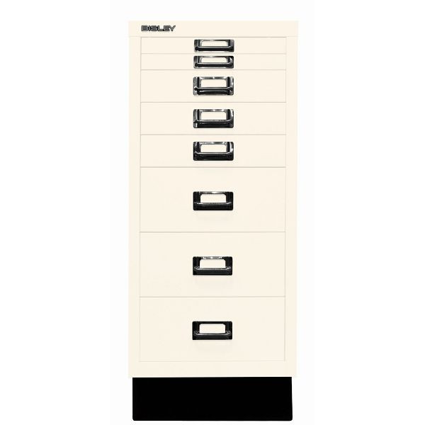 Bisley MultiDrawer™, Inkl. Sockel, DIN A4, 8 Schubladen, 625 reinweiß, L298S625