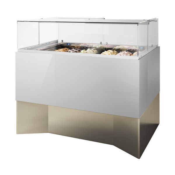 NordCap Speiseeisvitrine DELTA VG TB/TN, steckerfertig, Umluftkühlung, 4531201305