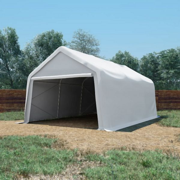 vidaXL Lagerzelt PVC 550 g/m² 4x6 m Weiß, 3056654, 8720286116456