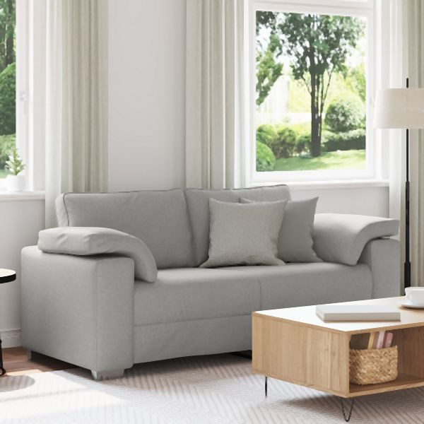 vidaXL Loveseat Sofa Wolken Grau 140 cm aus Stoff, 4105235