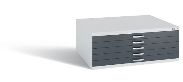 C+P Schubladenschrank Serie 7100_7200, H420xB1100xT765 mm, Grau/Anthrazit, 7100-000 S10262