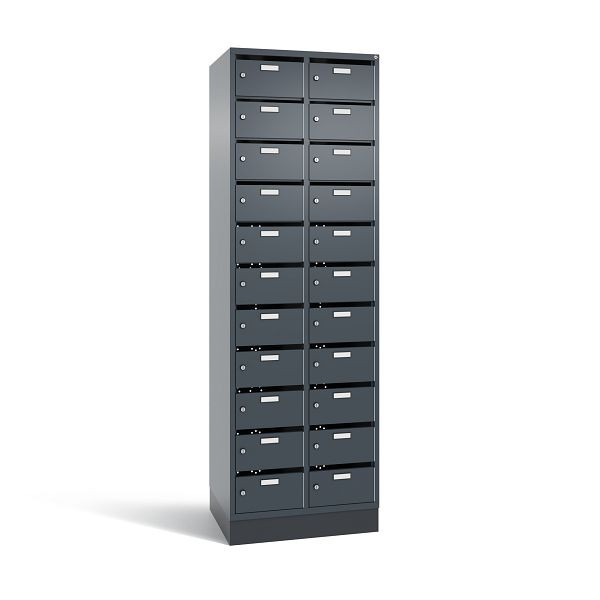 C+P Verteilerschrank 22 Fächer, H1950xB620xT490 mm, Anthrazit, 8170-211 S10388