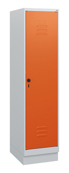 C+P Umkleidespind Classic PLUS, Sockel, 1630x400x500mm, 7035/2004, Drehriegel, 0800205-12 S10030