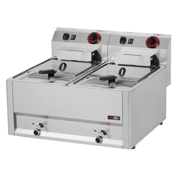 KBS Elektro-Fritteuse 2x 8 Liter Becken Ausführung 400 Volt - Tischgerät, 10114403