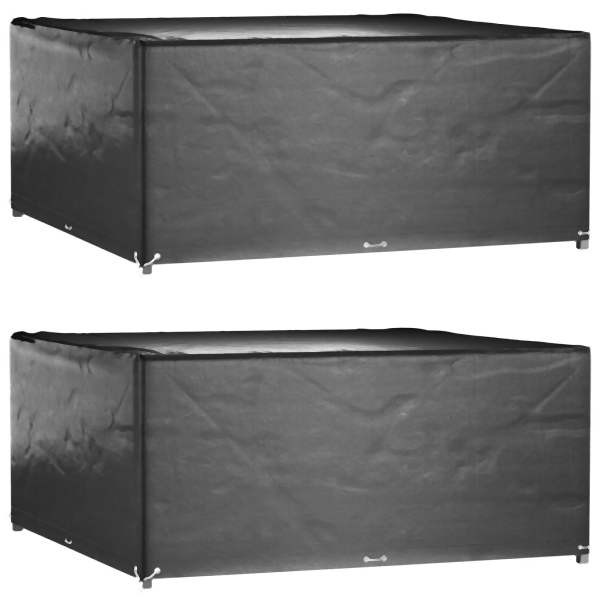 vidaXL Gartenmöbel-Abdeckungen 2 Stück 16 Ösen 300x300x75cm Quadratisch, UV-beständig, 3155362