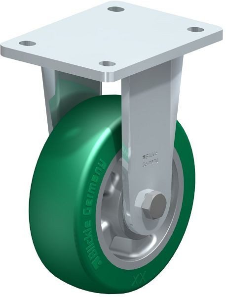 Blickle BO-ALST 150K Stahlgeschweißte Schwerlast-Bockrolle, Blickle Softhane®, Grün, 754148