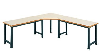 Manuflex Fünfeck-Verkettungselement PROFI mit Kunststoffplatte, für Tischtiefe = 700 mm, Anthrazit, WP1419.7016