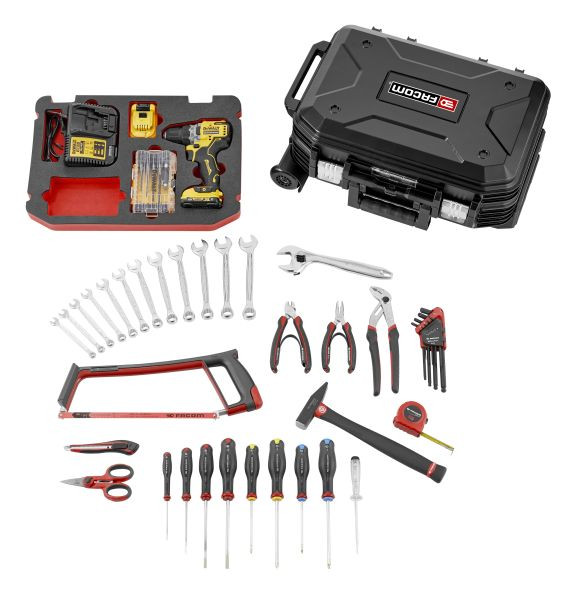 Facom / Dewalt Set in Rollkoffer 68-teilig, BV.R30CMD1PB