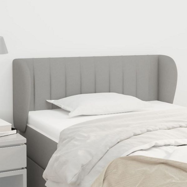 vidaXL Kopfteil mit Ohren Hellgrau 83x23x78/88 cm Stoff, 3117356