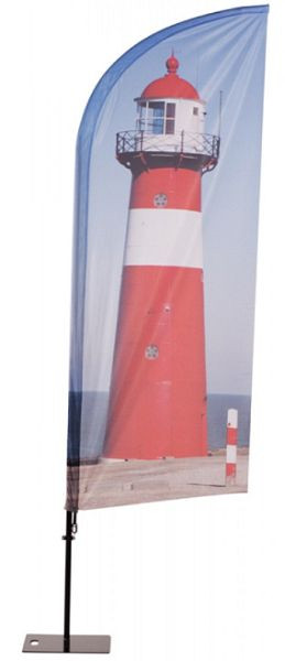 Showdown Displays Beachflag Alu Wind-Form 290cm Druck, BFAW290G