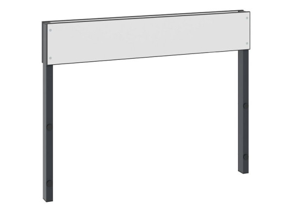 C+P Rückenlehne 1-seitig, Feuchtraum, H796xB1000 mm, Schwarzgrau/HPL Weiß, 8060-732 S10001