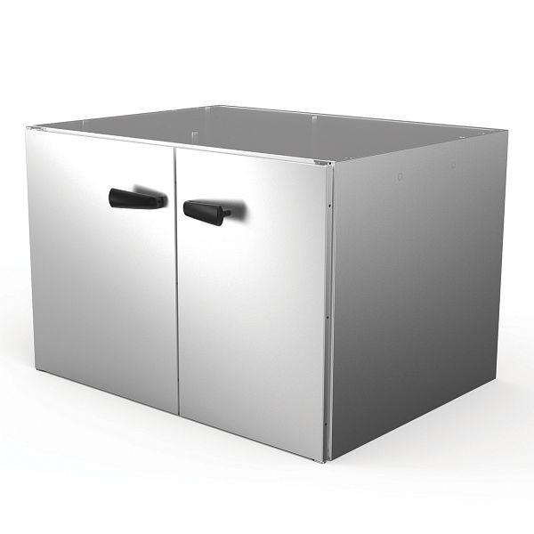 Alphatech neutraler Unterschrank mit Flu¨geltu¨ren und eingebauten Auflageschienen, in Untergestell einsetzbar, BxTxH: 822 X 630 X 550 mm, KAN101