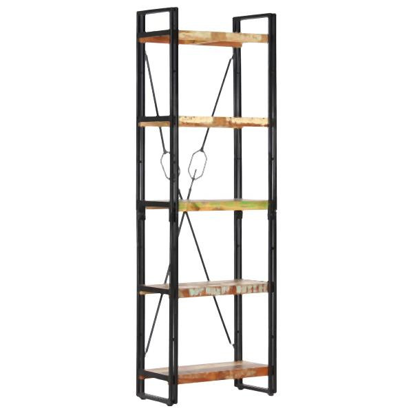 vidaXL Bücherregal 5 Fächer 60x30x180 cm Altholz Massiv, 286585