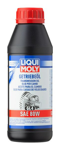 LIQUI MOLY Getriebeöl (GL4) SAE 80W, Dose Kunststoff, VE: 0,5 Liter, 1401